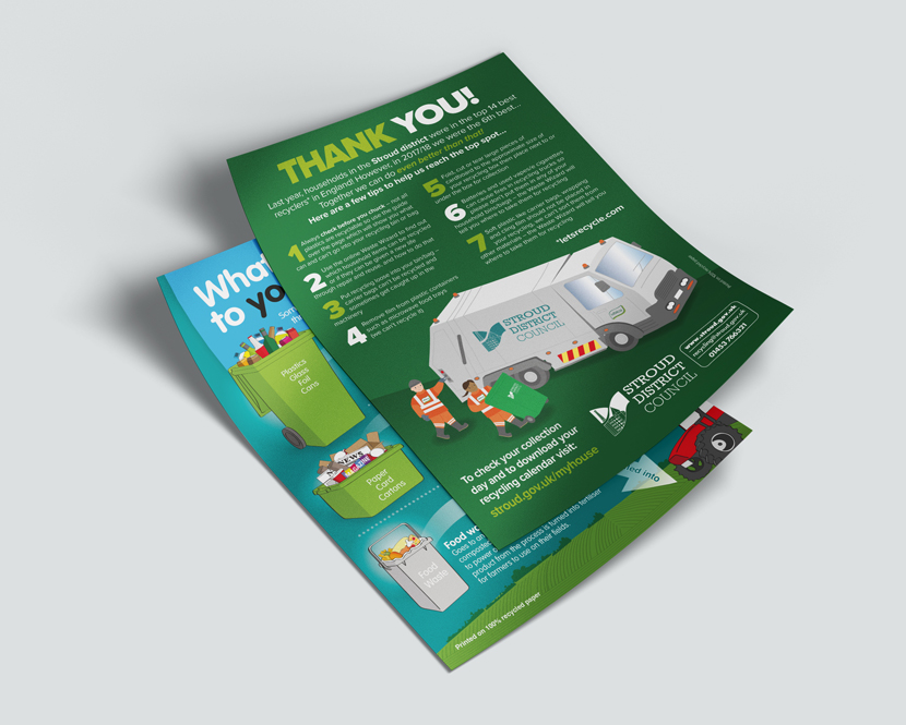 A local authority flyer promoting recycling