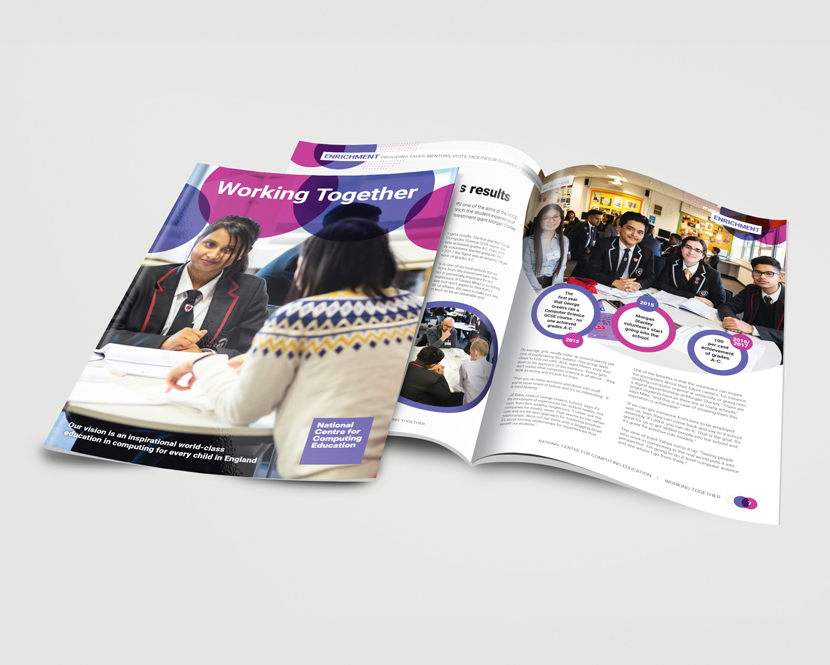 An A4 brochure for the National Centre for Computing Education
