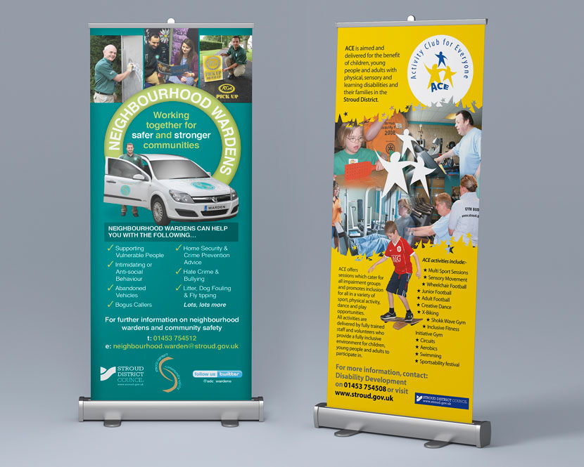 We can provide roller banner design and print for your event